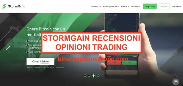 StormGain recensioni opinioni commissioni e trading a margine