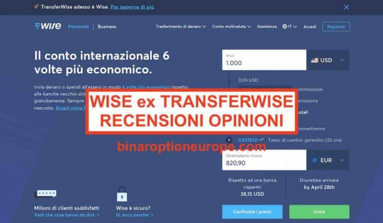 Ex TransferWise Wise recensioni opinioni e commissioni alternative bonus