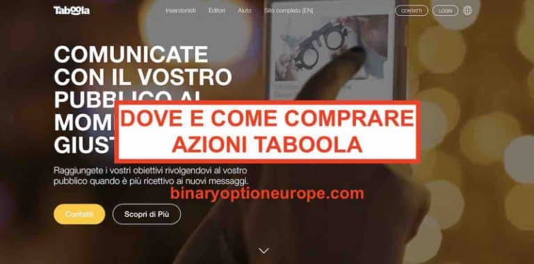 dove e come comprare azioni taboola previsioni prezzi ipo
