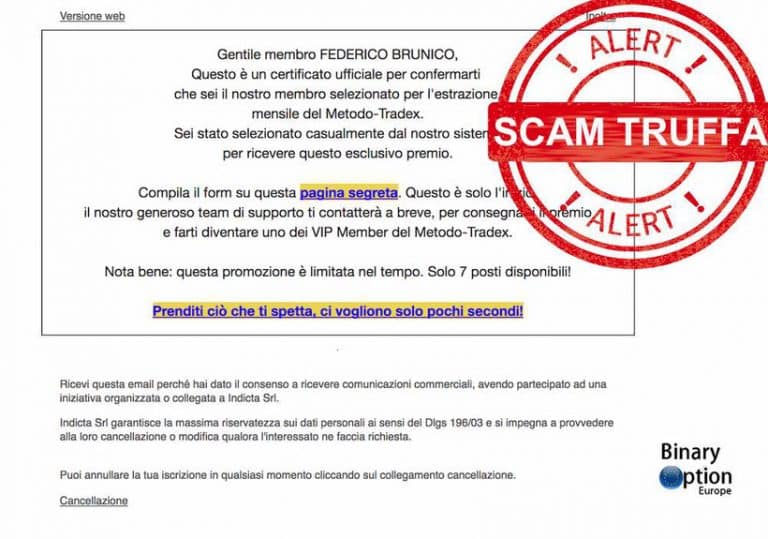 metodo tradex recensioni truffa