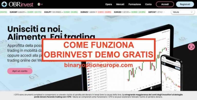 OBRinvest demo gratis Come funziona il conto demo