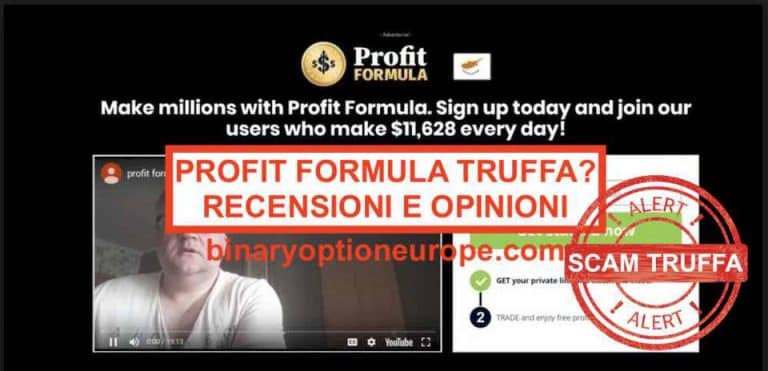 Profit Formula recensioni opinioni truffa fa guadagnare davvero