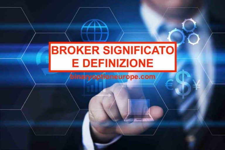 signicato broker definizione termine