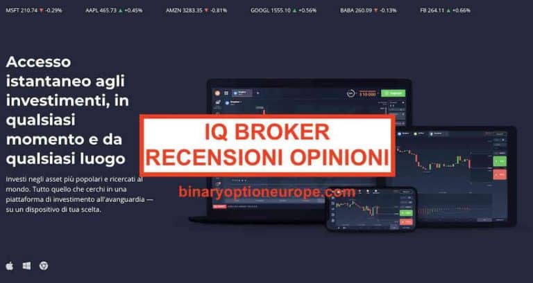 IQ Broker recensioni opinioni app IQ Option mobile