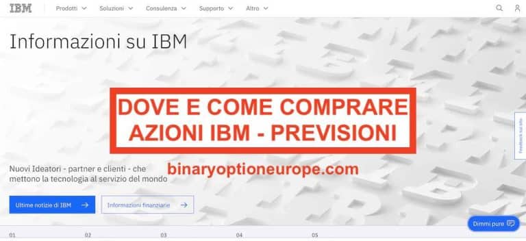 dove e come comprare azioni ibm previsioni
