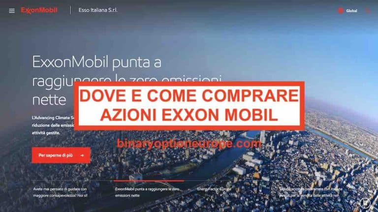 dove e come comprare azioni exxon mobil previsioni grafico