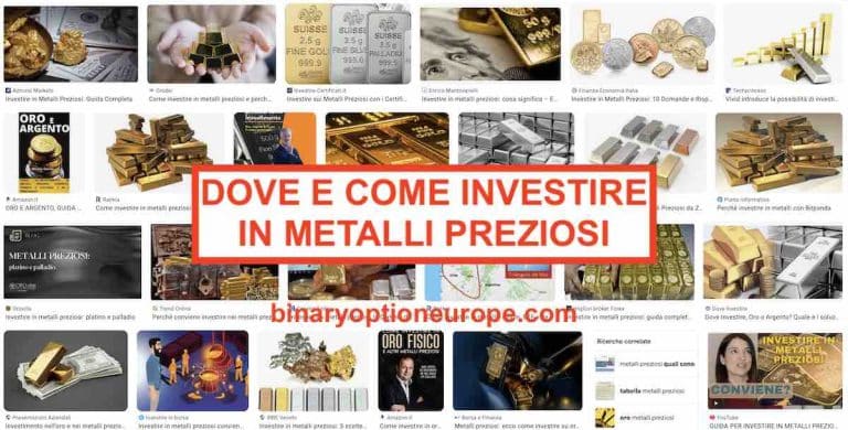 dove e come investire in metalli preziosi guida video