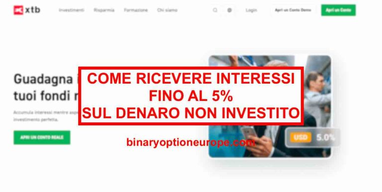 xtb interessi conto deposto come ricevere interessi sul denaro non investito