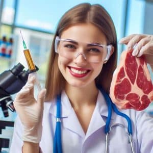 Come investire in carne coltivata sintetica e artificiale da laboratorio donna carne sintetica laboratorio