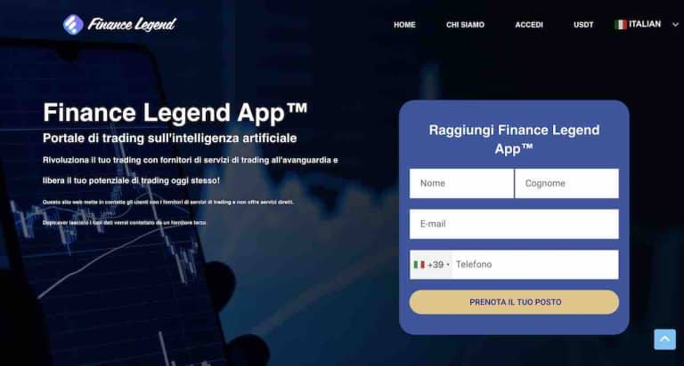 Finance Legend è una truffa? Opinioni e recensioni