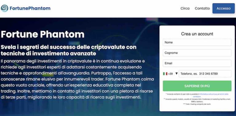 Fortune Phantom Truffa Recensioni e Opinioni ATTENZIONE