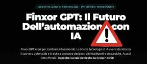 Finxor GPT Truffa? Recensioni e Opinioni: Bancarotta sicura! finxor gpt truffa recensioni negative opinini