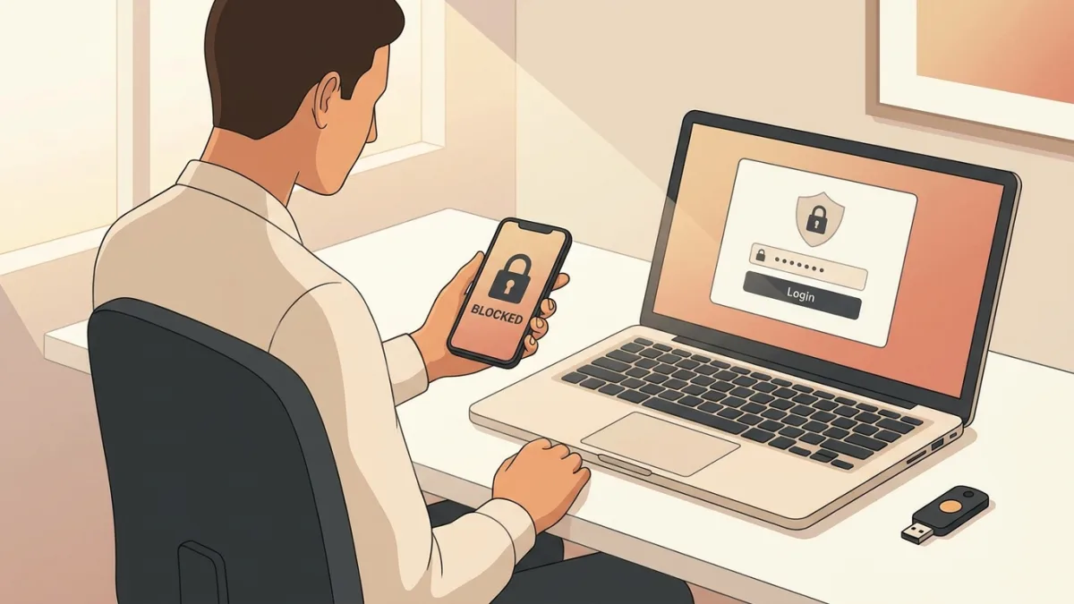 Utente che blocca una chiamata sospetta sullo smartphone per prevenire una truffa telefonica.